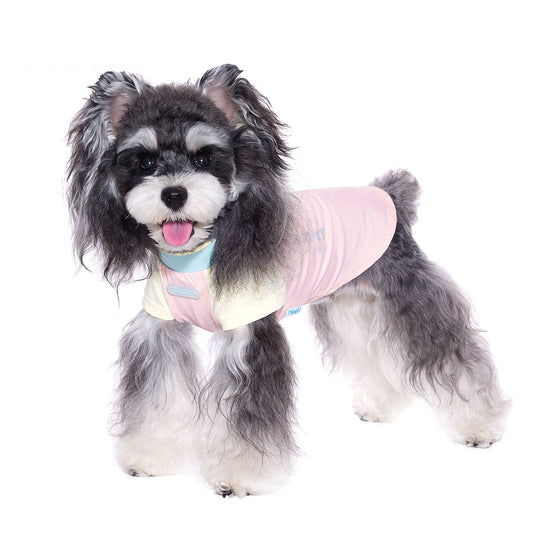 KFX-2642493 Casual Pink Dog Clothes for Small Bichon Schnauzers in Multiple Sizes
