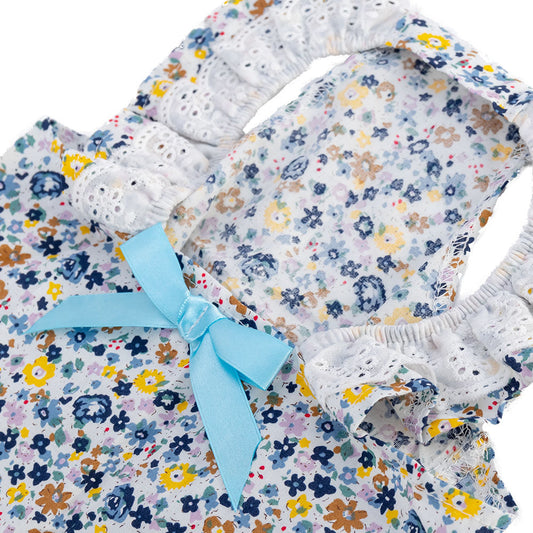 KFX-2650045 Floral Print Dog Skirt with Bow in Multiple Colors and Sizes