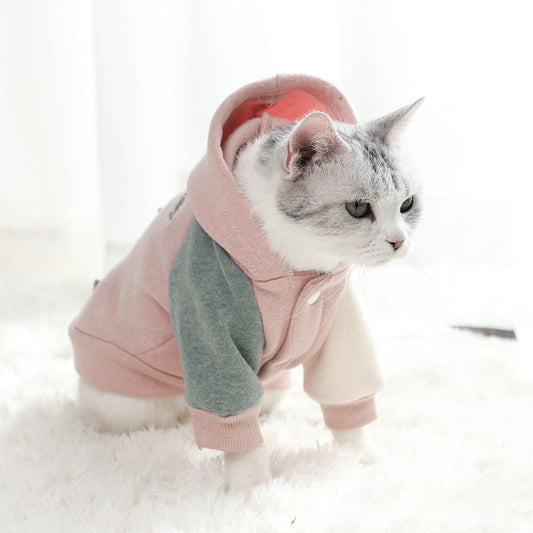 KFX-2653885 Cozy Cotton Autumn Coat for Small Dogs in Green, Coffee, and Pink