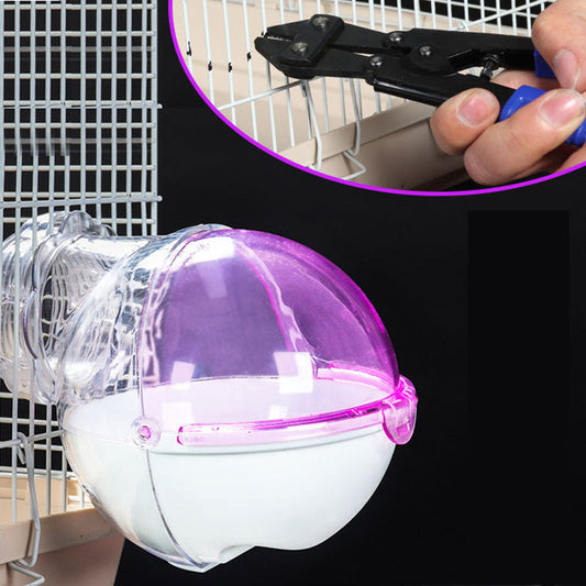 KFX-2672957 Acrylic Hamster Bathroom Cage Box - Blue/Pink, Compact and Easy to Clean