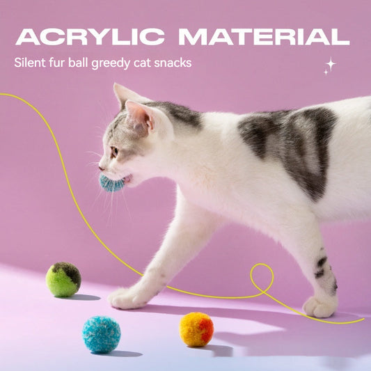 KFX-2683069 Interactive Cat Toy for Boredom Relief - Pine, Acrylic & Cashmere Design