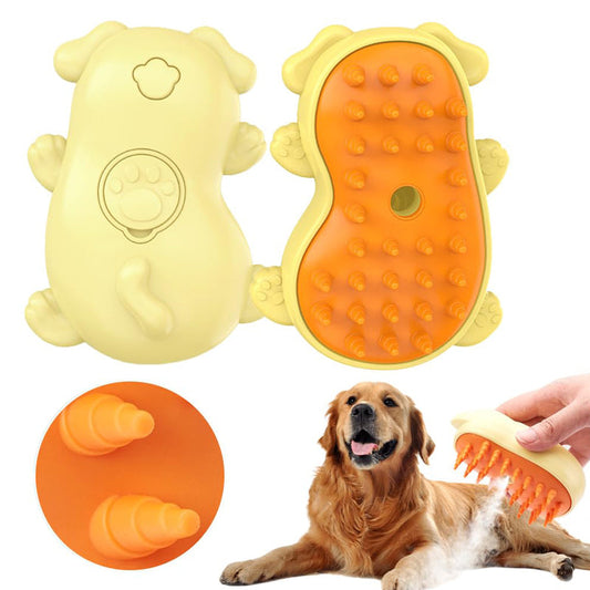 KFX-2716477 3-in-1 Cat and Dog Grooming Brush with Steam Cleaning and Massage Function