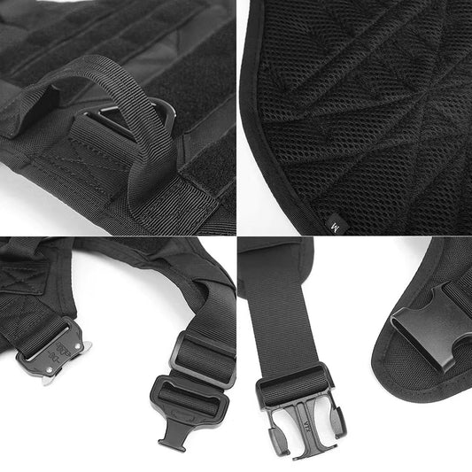 KFX-2735549 Tactical Camouflage Dog Harness and 1000D Nylon Leash Set for Training and Walking