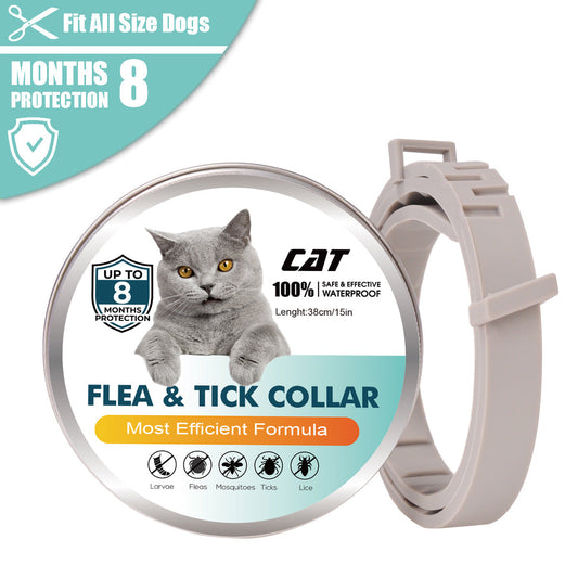 KFX-2743997 Essential Oil Flea Control Collar for Cats - Adjustable, 38cm, Multiple Colors Available