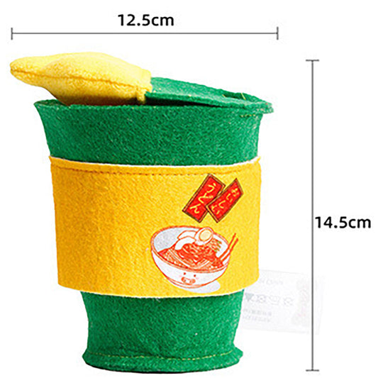 KFX-2758333 Dog Training Interactive Smell Toy with Instant Noodle Design - Green Felt Cloth