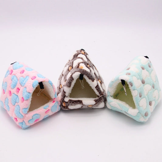 KFX-2773053 Cozy Flannel Pet Nest for Small Animals - Perfect for Hamsters, Hedgehogs, Sugar Gliders and More