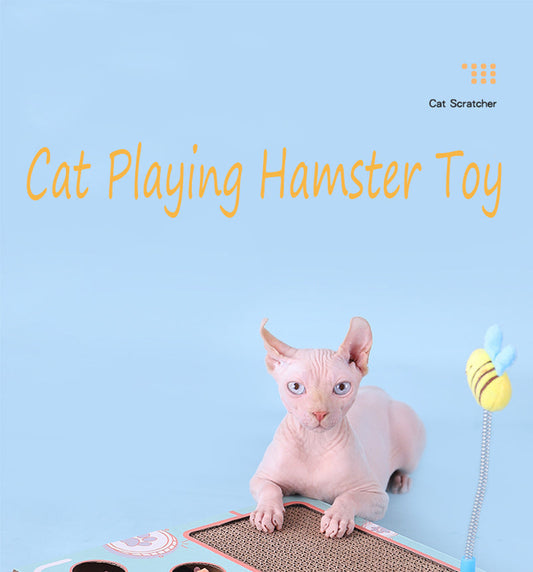 KFX-2775613 Interactive Cat Toy Teaser - Whack-A-Mole Game for Indoor Fun