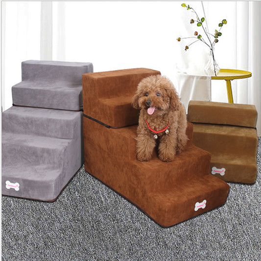 KFX-2778045 Pet Stairs for Cats and Dogs - Detachable 3-Step Climbing Ladder in Various Colors