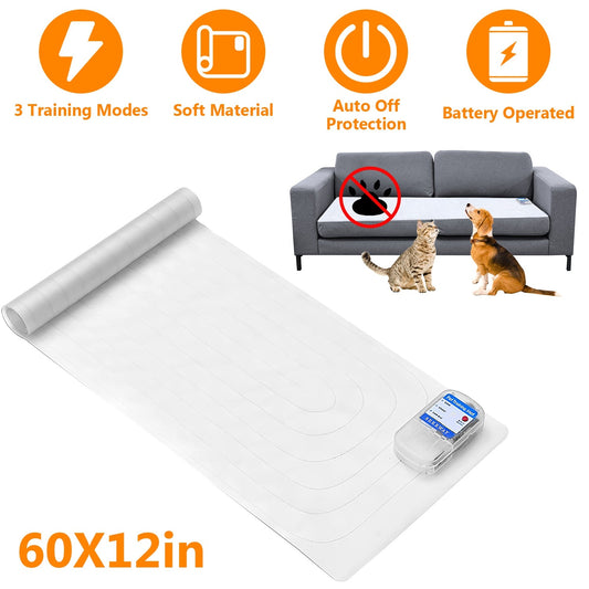 KFX-2785981 Electronic Pet Training Mat with 3 Modes - 60x12in Safe Shock Pad for Dogs and Cats