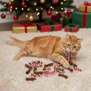 KFX-2788925 Pet Self-Happy Plush Spring Cat Toy in Assorted Colors for Engaging Playtime