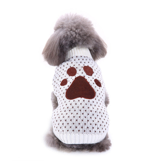 KFX-2799805 Christmas Themed Snowflake Dog Sweater - Polyester, Multiple Sizes Available