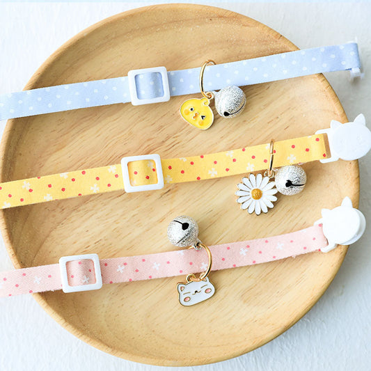 KFX-2815293 Dreamy Cat Collars with Silver Bells - Cute Designs in Pink, Blue, and Green