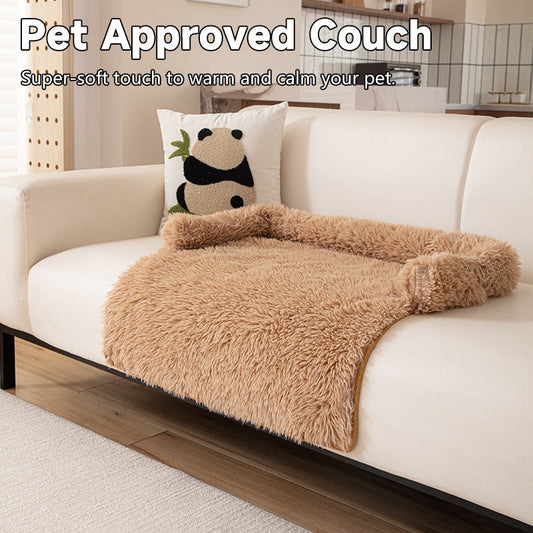 KFX-2830269 Cozy Plush Dog Bed Sofa Mat - Fluffy Nest Design for Fall and Winter Warmth