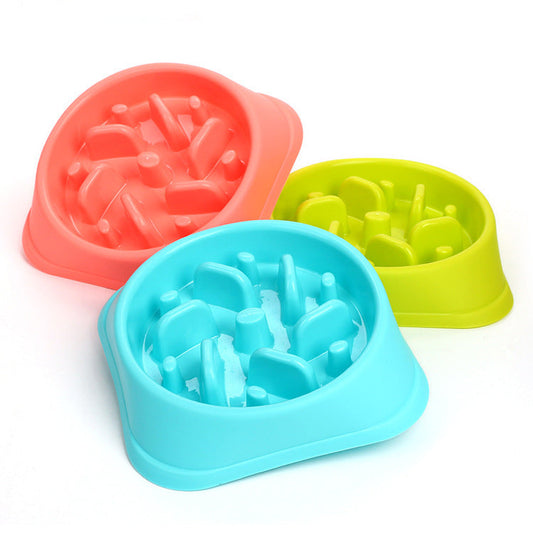 KFX-2840509 Anti-Choking Slow Feed Dog Bowl - Eco-Friendly PP Material, 20.5cm Diameter