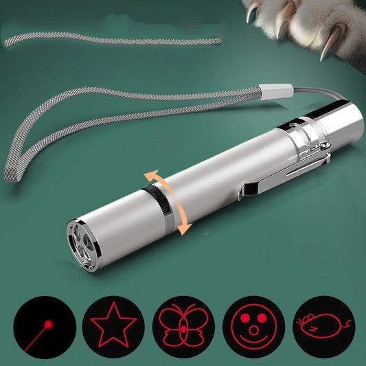 KFX-2841149 USB Rechargeable Cat Laser Teaser with 5 Patterns and Purple Light