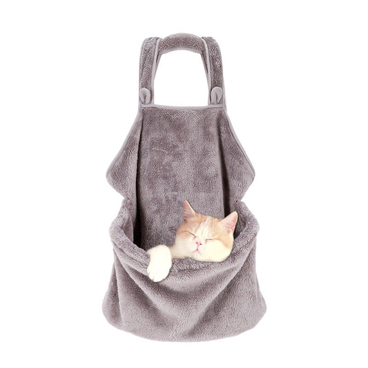 KFX-2842557 Casual Velvet Pet Backpack for Outings and Adventures
