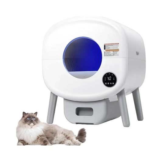 KFX-284947 Automatic Self-Cleaning Cat Litter Box with Smart Odor Control and Low Noise Design, Durable Plastic, 76L Capacity