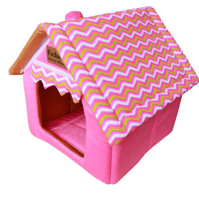 KFX-2850109 Foldable Pet Pad House - Warm Summer Detachable Design in Multiple Colors and Sizes
