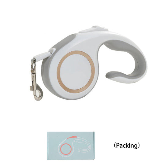 KFX-2864829 Automatic Retractable Dog Leash 5M with Ergonomic Handle and Anti-Slip Locking Button for Safe Pet Control