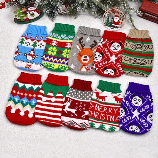 KFX-2865341 Cozy Wool Dog and Cat Sweater in Various Colors and Designs