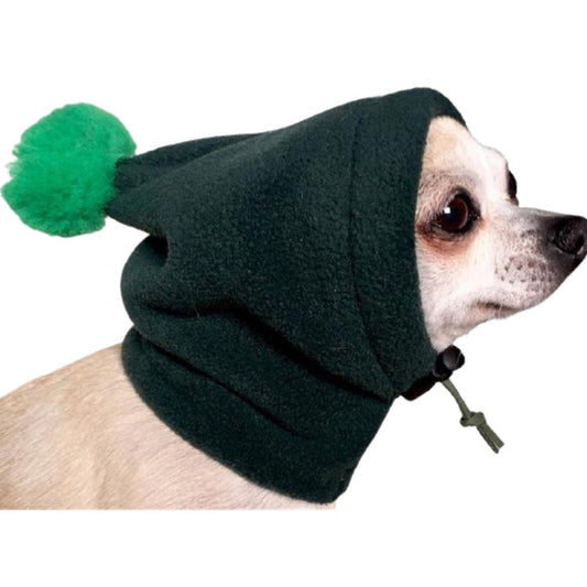 KFX-2881213 Warm Solid Color Adjustable Pet Hat for Winter - Shaker Velvet Cap in Sizes S, M, L, XL