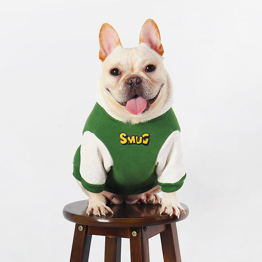 KFX-2883901 Stylish Green Cotton Pet Clothing for Autumn and Winter - Sizes L to 4XL