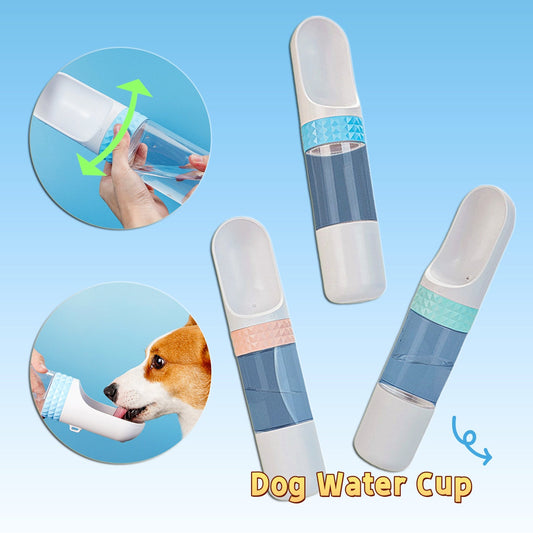 KFX-2884669 Portable Dog Water Bottle Dispenser with Easy Lock Feature for Outdoor Travel and Hydration