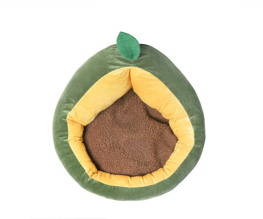 KFX-2888637 Warm Removable Cushion Cat and Small Dog Nest in Avocado Design