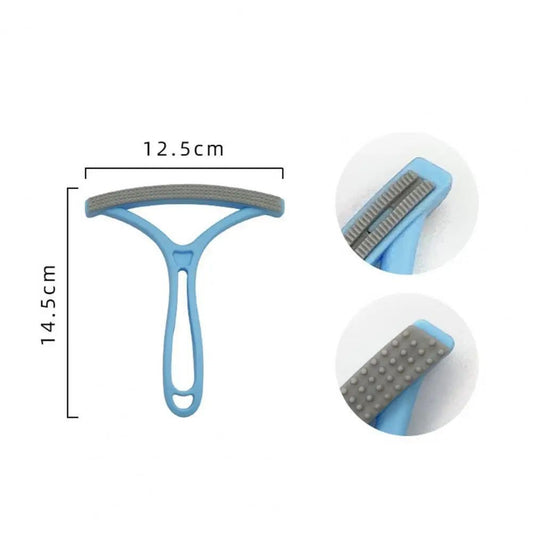 KFX-2890173 Double-Sided Pet Hair Remover with Curved Grip for Effective Home Use