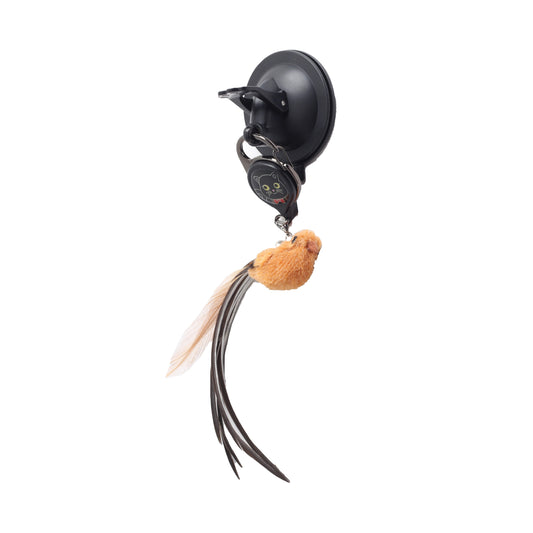 KFX-2891837 Interactive Automatic Lifting Cat Teaser Toy with Feather and Puzzle Design