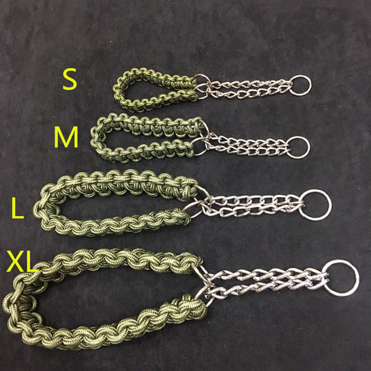 KFX-2892349 Durable Nylon Chain Collar for Medium and Large Dogs with Colorful Design