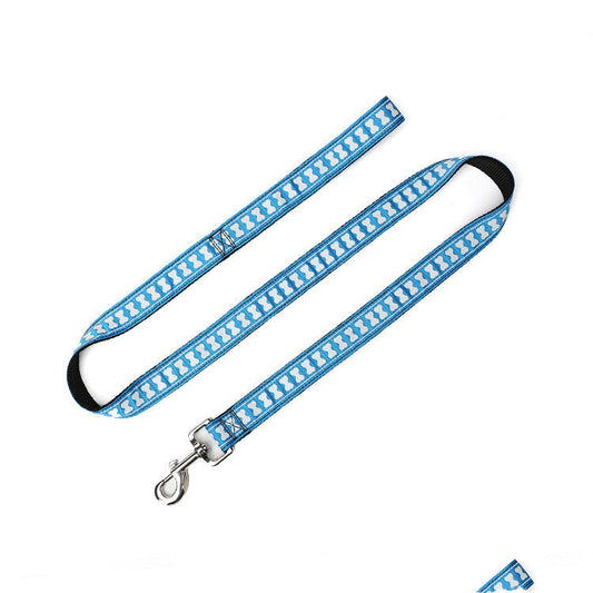 KFX-2894141 Dog Leash - Character Bone Nylon Traction Belt, 2.5 x 120CM, Available in Multiple Colors