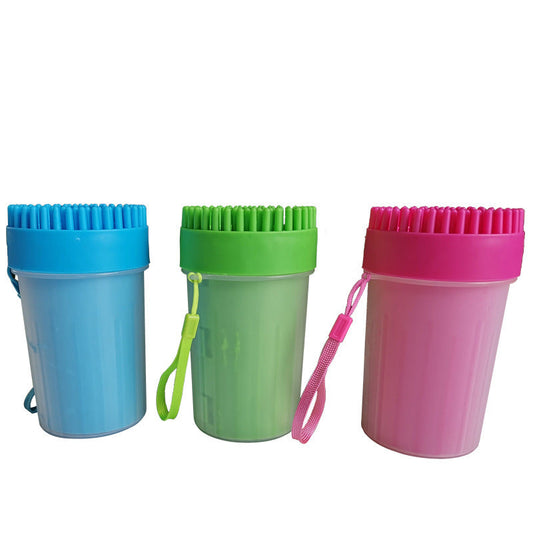 KFX-2895933 Pet Foot Washing Cup and Claw Cleaning Device - Available in Medium and Large Sizes, Multiple Colors: Blue, Green, Pink