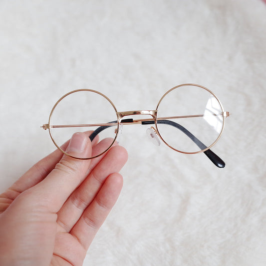 KFX-2913213 Round Decorative Sunglasses for Pets – Metal Frame in Various Colors