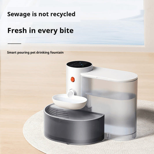 KFX-2923197 Automatic Rechargeable Gravity Water Dispenser for Cats and Small Dogs, 3L Capacity, Durable ABS Material