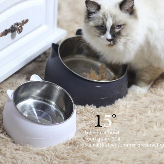 KFX-2927293 Elevated Oblique-Mouth Pet Bowl for Comfortable Eating and Easy Cleaning