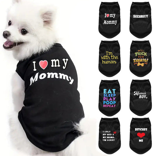 KFX-2927677 Breathable Summer Cartoon Pet Vest for Cats - Multiple Colors and Sizes Available