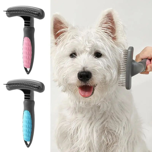 KFX-2928701 Pet Grooming Comb for Effective Hair Removal - Ergonomic, Rustproof Shedding Brush for Cats and Dogs