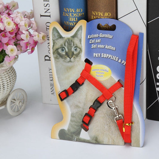 KFX-2937917 Adjustable Cat Traction Belt - 1.2m Length, 1cm Width for Comfortable Towing