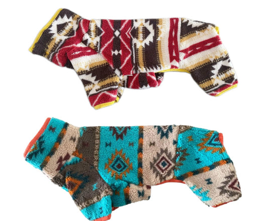 KFX-2970173 Cozy Four-Legged Pet Clothing for Autumn and Winter – Keeps Pets Warm in Red or Blue