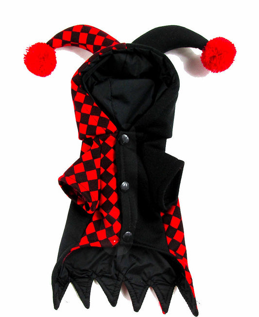 KFX-2981309 Funny Clown Costume for Pets - Soft Polyester Shirt with Hat for Dogs and Cats