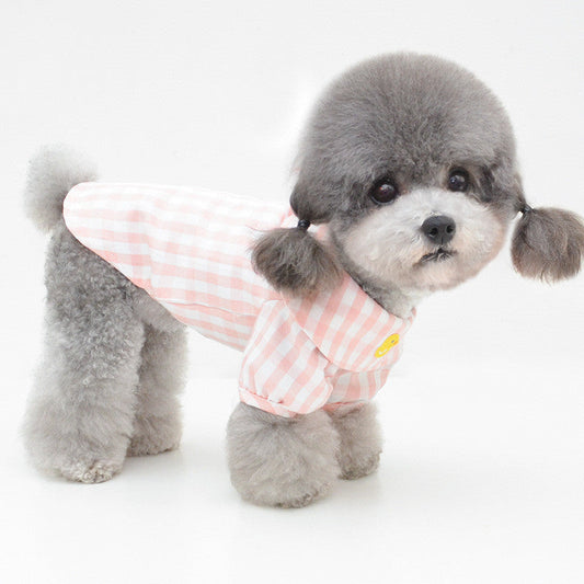 KFX-2985277 Colorful Two-Legged Pet Shirt for Puppies - Green, Yellow, Blue, Pink, Sizes S-XXL