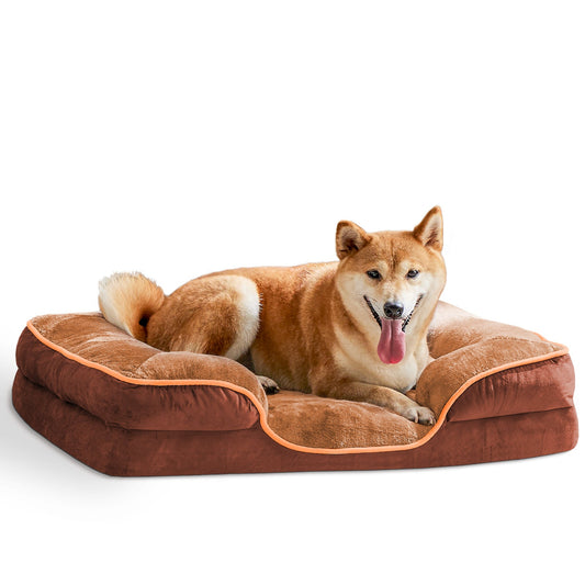 KFX-2994493 Memory Foam Pet Bed for Small Dogs & Cats with Waterproof Liner and Washable Cover