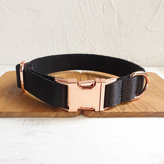 KFX-3011901 Durable Polyester Black Dog Collar for Everyday Use