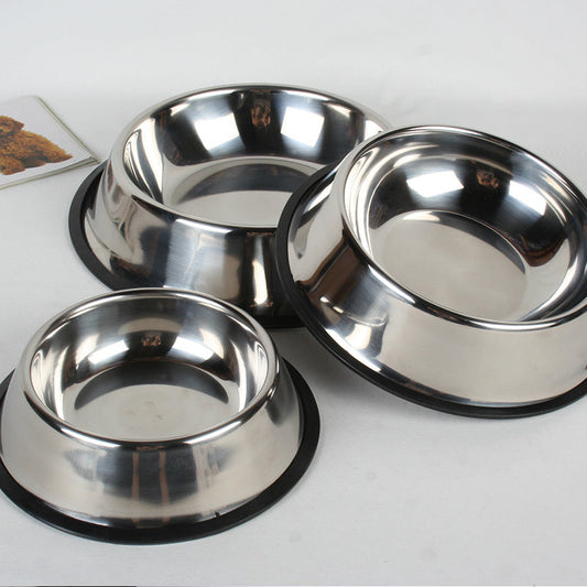 KFX-3025597 Stainless Steel Non-Slip Pet Food and Water Bowl - Multiple Sizes Available