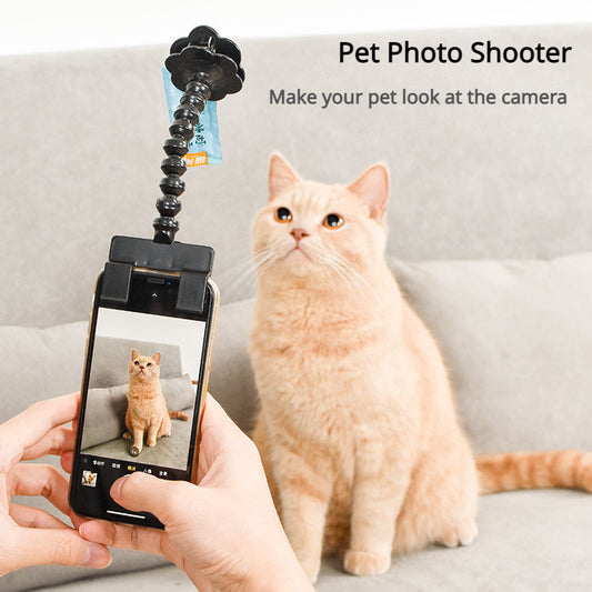 KFX-3044157 Pet Photo Clip for Easy Selfies with Dogs and Cats, Adjustable Camera Bracket for Pet Toys