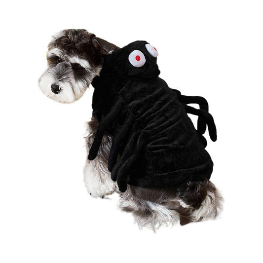 KFX-3058749 Funny Spider Pattern Dog Clothes for Halloween - Sizes S, M, L, Made of Polyester