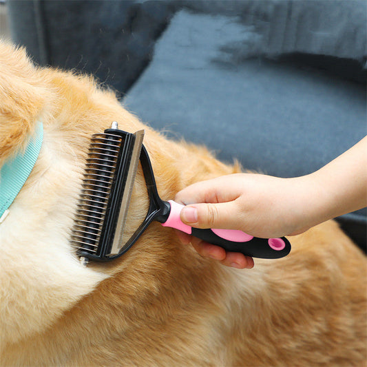 KFX-3059773 Dual Purpose Pet Combs for Removing Loose Hair and Dead Knots in Dogs and Cats