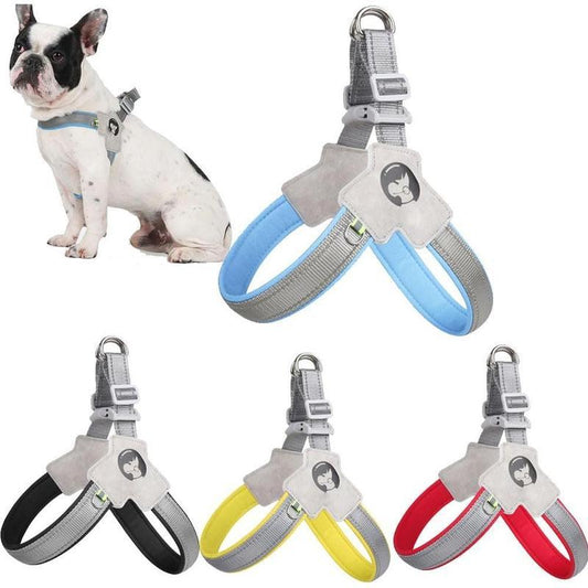 KFX-3065405 Adjustable Pet Harness with Leash Set - Comfortable No-Pull Design for Dogs and Cats, Reflective for Night Safety, Available in Multiple Sizes