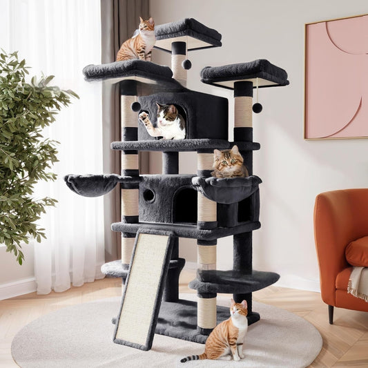 KFX-3078717 Cat Climbing Frame in Cute Style for High-Rise Spaces - Density Plate Construction